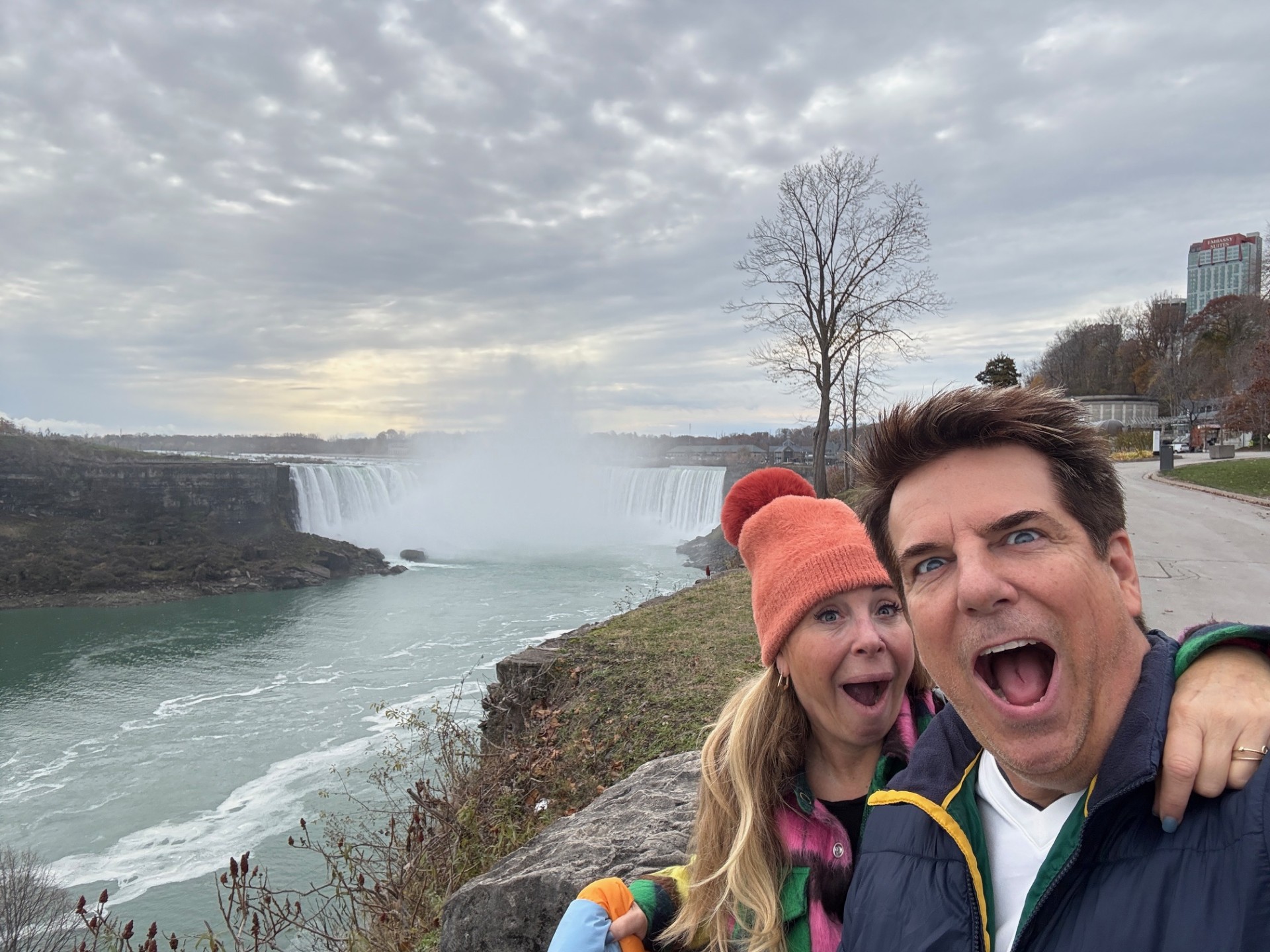 George's in front of the Niagara Falls!